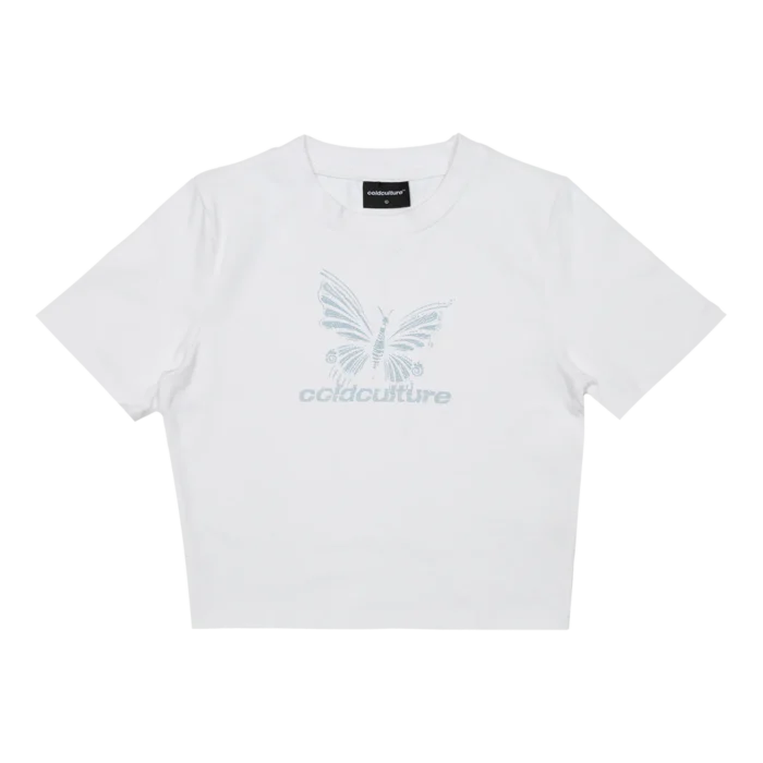 Butterfly Baby Tee White