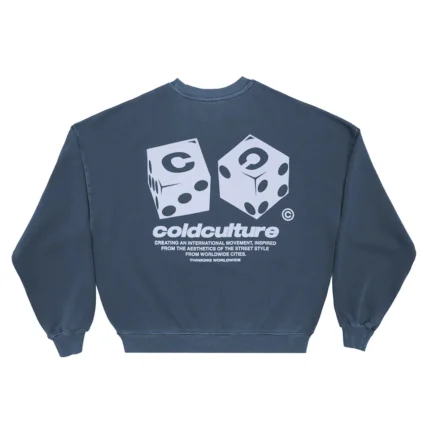 Dice Crewneck Slate Blue