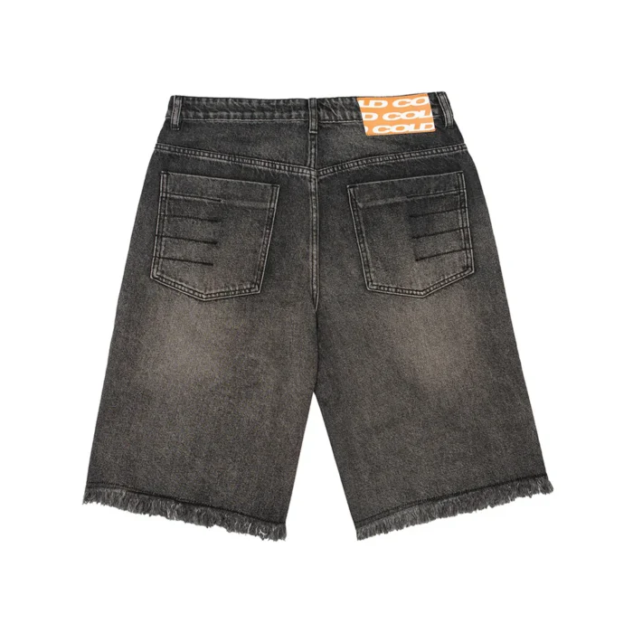 Frayed v2 Shorts Black Stone Denim