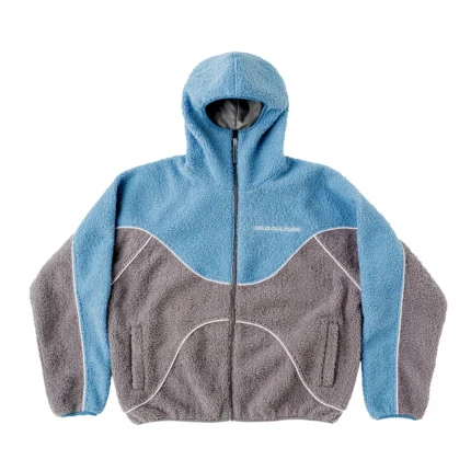 No Risk Fleece Jacket Stone Grey-Sterling Blue