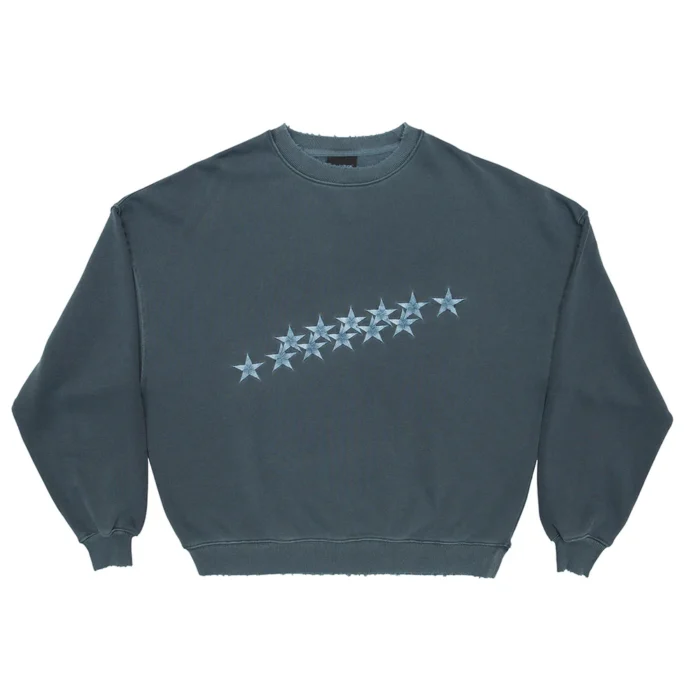 Stars Crewneck Slate Blue