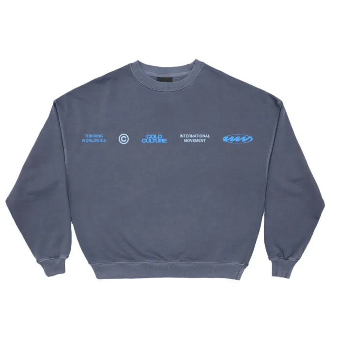 Worldwide Circle Crewneck Dark Blue