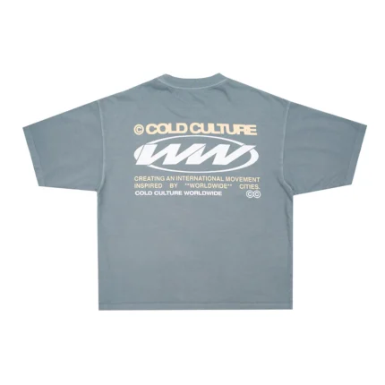 Worldwide Circle Tee Steel Grey