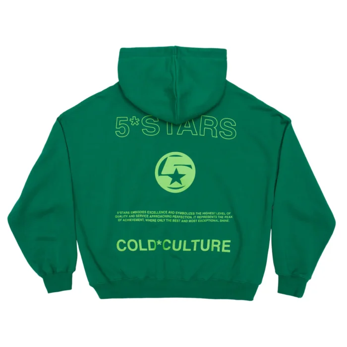 5*Stars Hoodie Emerald Green