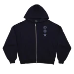 Desert Zip Hoodie Blackish Blue