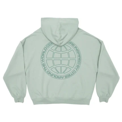 Globe Hoodie Pale Green