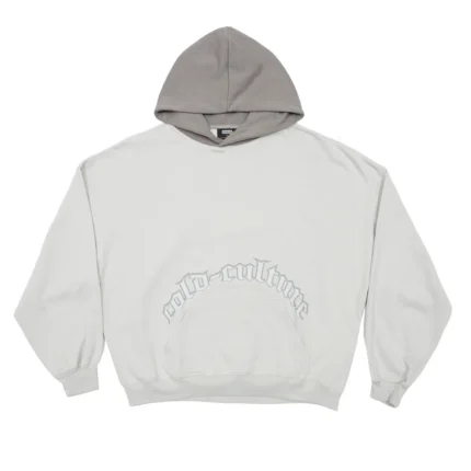 Gothic Arc Hoodie Light Grey