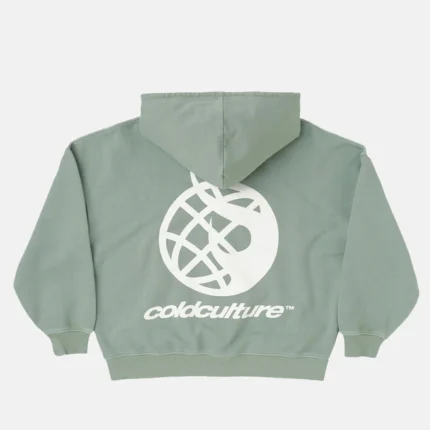 Burning Zip Hoodie +Washed Marine Green