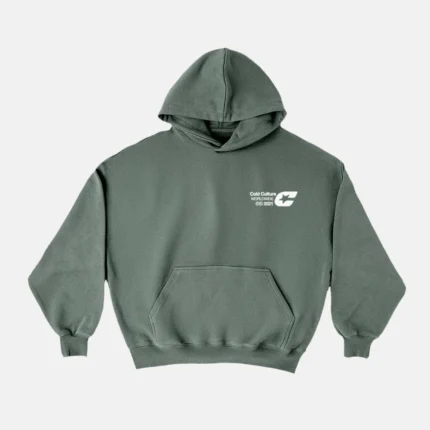 Cold Logos Hoodie Ash Green