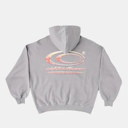 Faded Metallic Logo Hoodie Basalt Grey