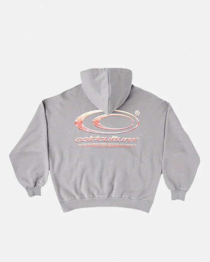 Faded Metallic Logo Hoodie Basalt Grey