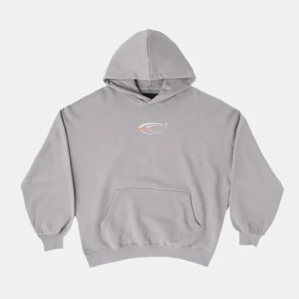 Faded Metallic Logo Hoodie Basalt Grey