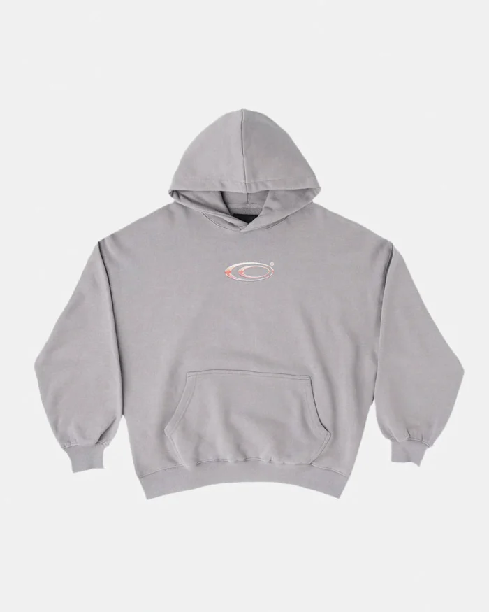 Faded Metallic Logo Hoodie Basalt Grey