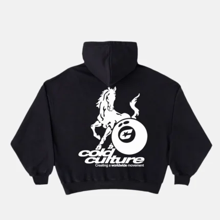 Playing Horse Hoodie Black