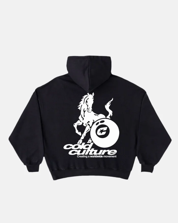 Playing Horse Hoodie Black