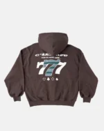 Wish Me Luck Zip Hoodie Chocolate