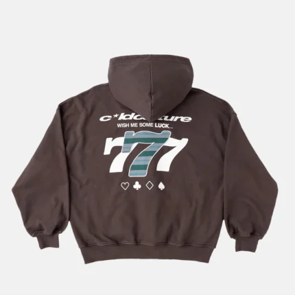 Wish Me Luck Zip Hoodie Chocolate