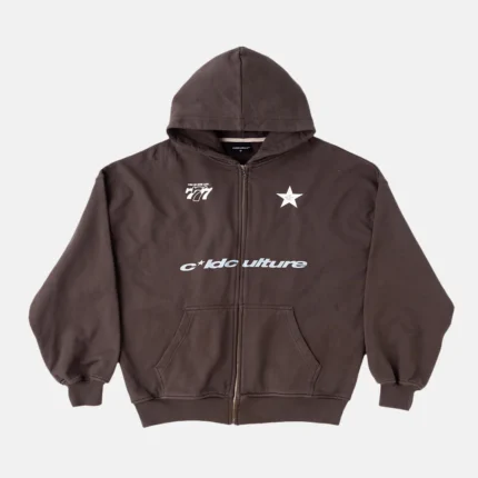 Wish Me Luck Zip Hoodie Chocolate